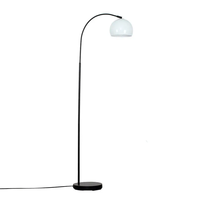 ValueLights Curva Black Floor Lamp - Black