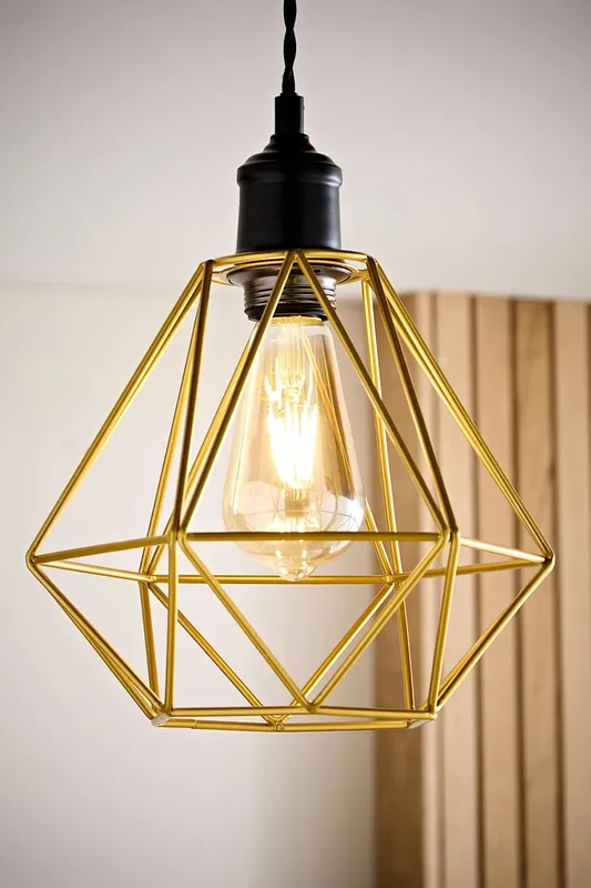 ValueLights Diablo Gold Ceiling Pendant Shade Gold