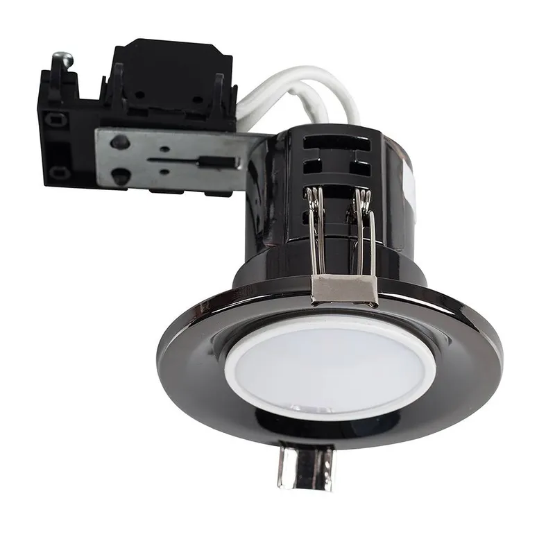 ValueLights Downlight Fire Rated Ceiling Light Fitting 20 Pack in Black - Black