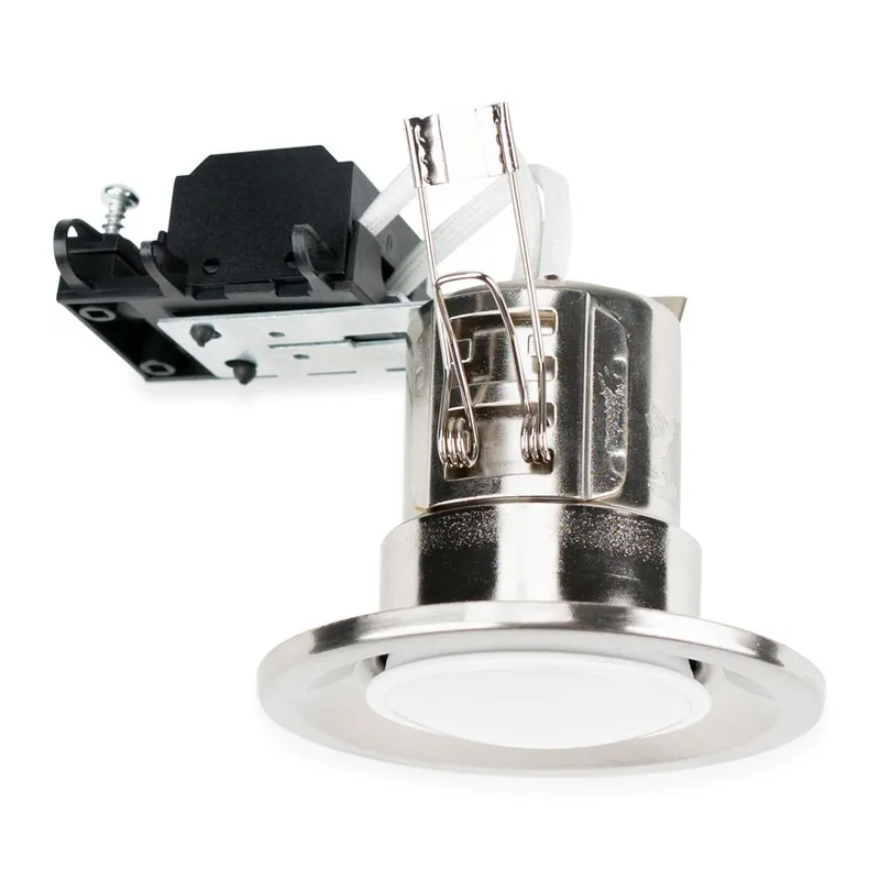 ValueLights Downlight Fire Rated Ceiling Light Fitting 30 Pack in Silver Silver