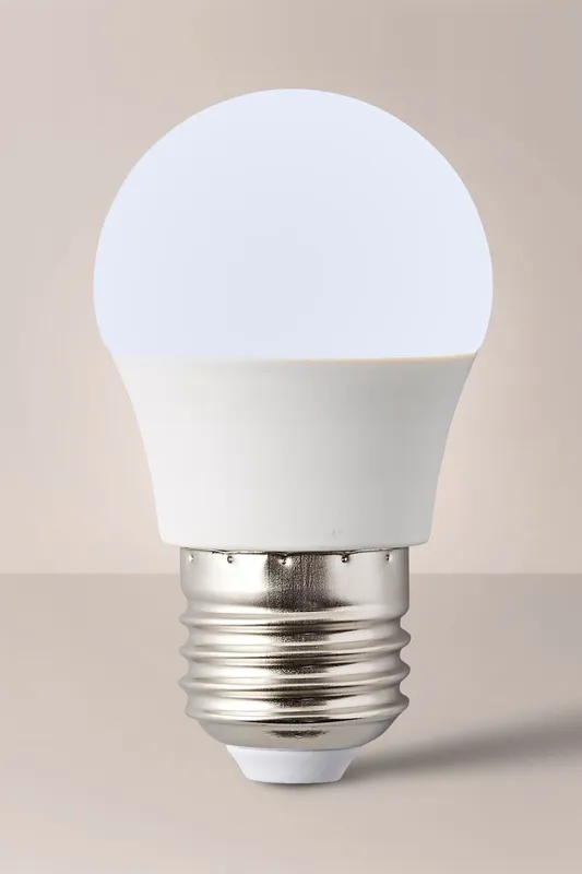 ValueLights E27 Pack of 2 4W Globe Warm White LED Bulbs White