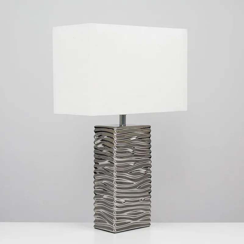ValueLights Etienne Silver Table Lamp - Silver
