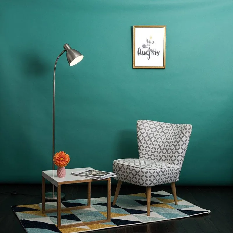 ValueLights Flexi Neck Silver Floor Lamp - Silver