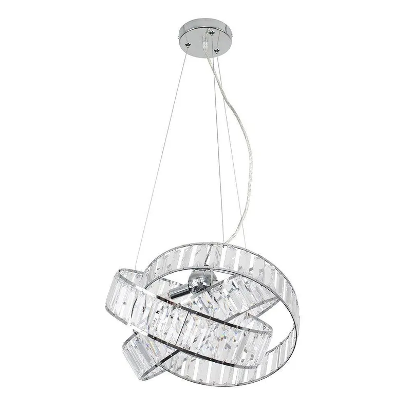 ValueLights Hudson 3 Way Silver Ceiling Light Pendant Silver
