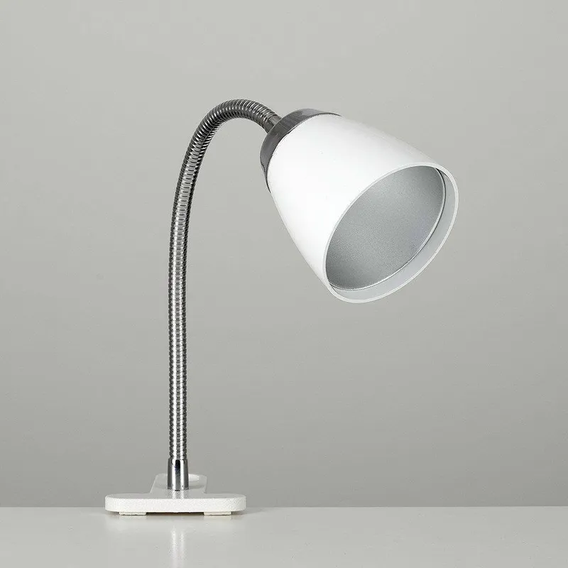 ValueLights Huey Adjustable Single White Table Lamp White