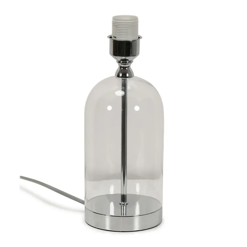 ValueLights Unisex Jessy Glass Silver Table Lamp Base Silver female