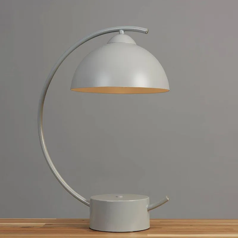 ValueLights Lua Cool Grey Table Lamp in Light Grey - Light Grey
