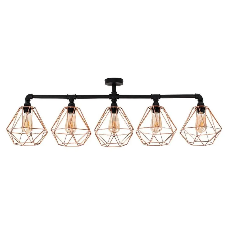 ValueLights Luiggi Black Ceiling Bar Light Black