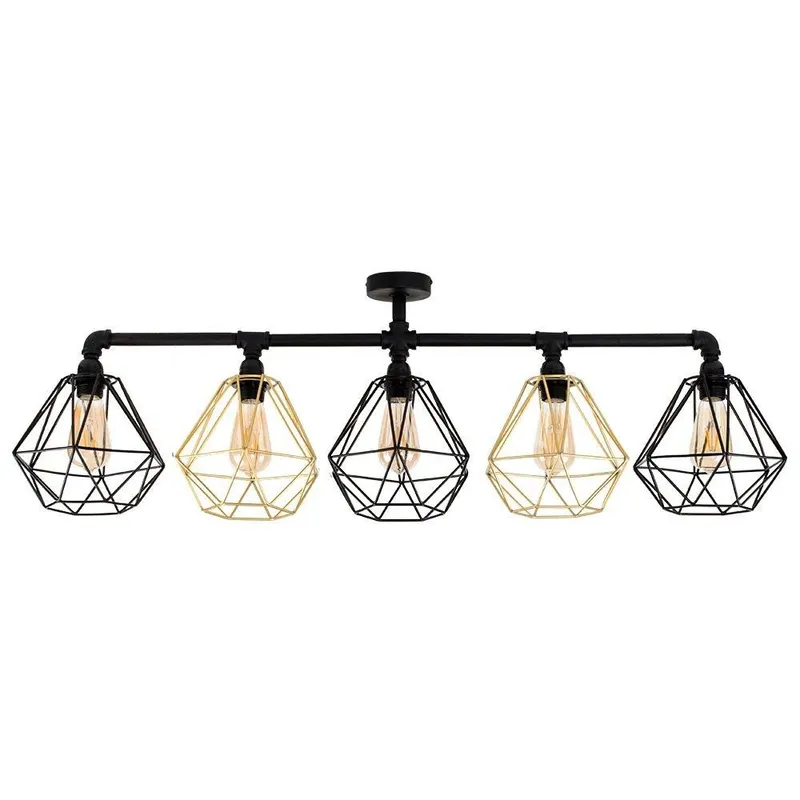 ValueLights Luiggi Black Ceiling Bar Light - Black