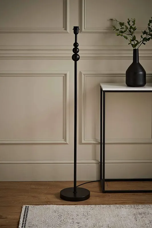 ValueLights Marissa Stacked Ball Freestanding Floor Lamp Base in Black Black