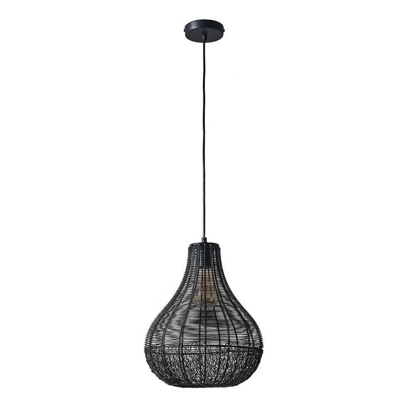 ValueLights Matt Black Ceiling Light Pendant Black
