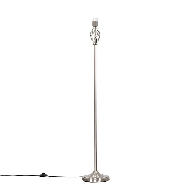 ValueLights Memphis Silver Floor Lamp Base - Silver