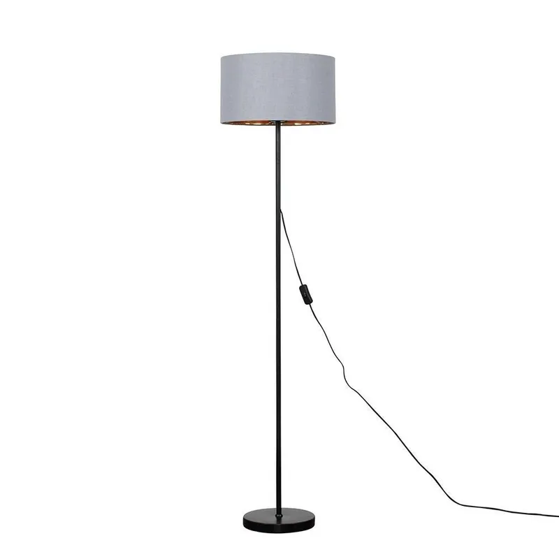 ValueLights Modern Stem Black Floor Lamp Black