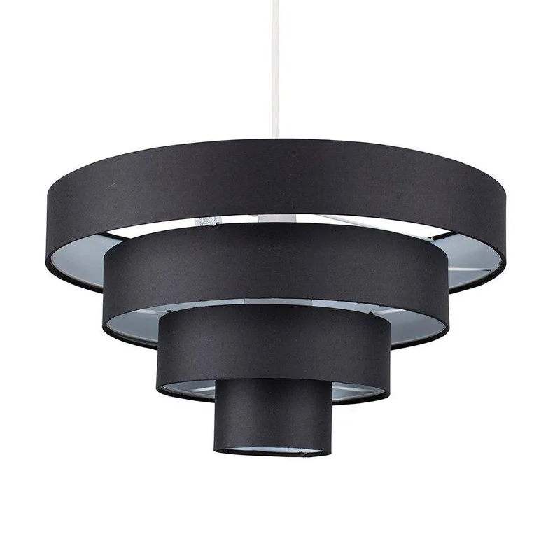 ValueLights Nevada Black Ceiling Pendant Shade Black