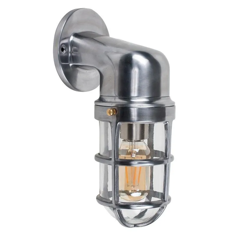 ValueLights Quay Single Silver Outdoor Wall Lantern Silver