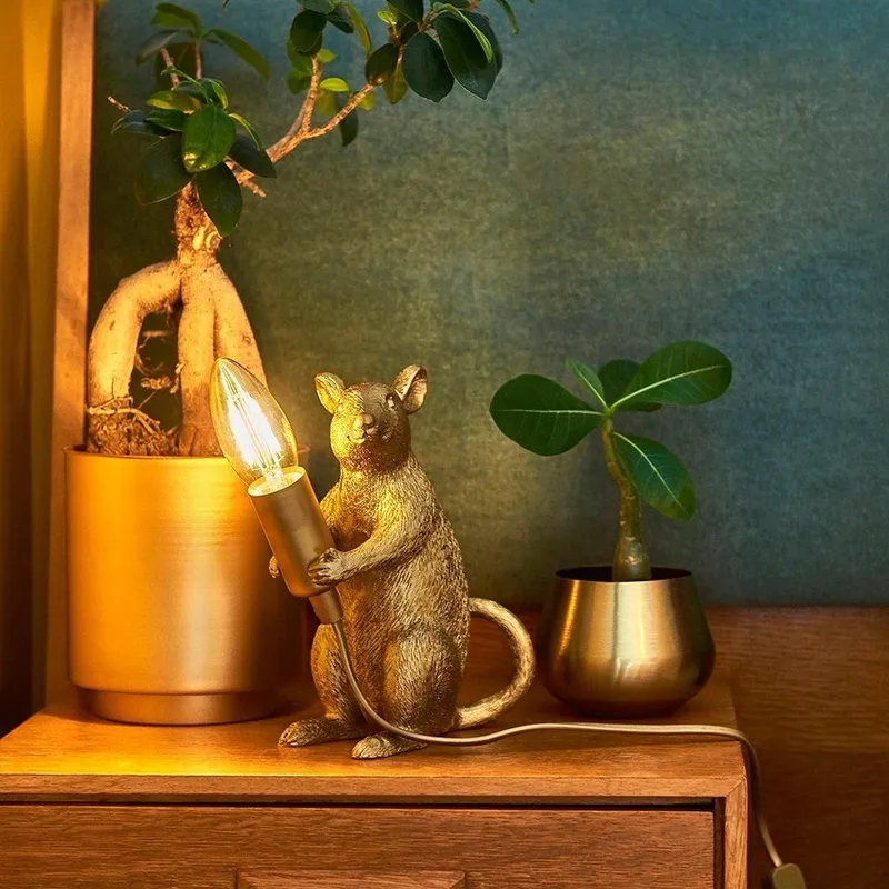 ValueLights Unisex Raymond Gold Table Lamp Gold One Size female