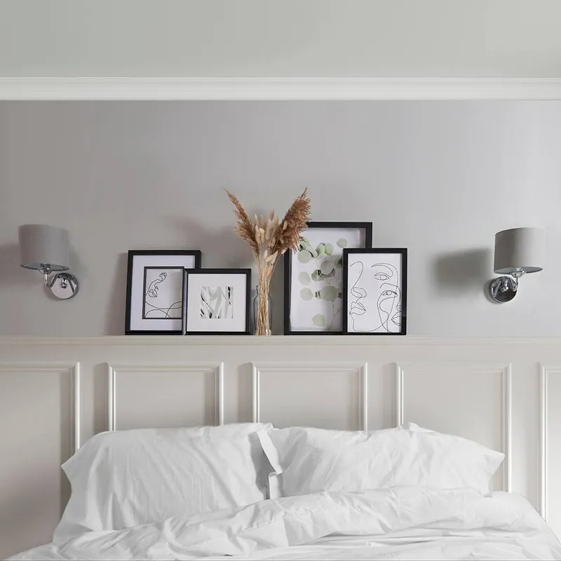 ValueLights Rocha Single Silver Indoor Wall Light Silver