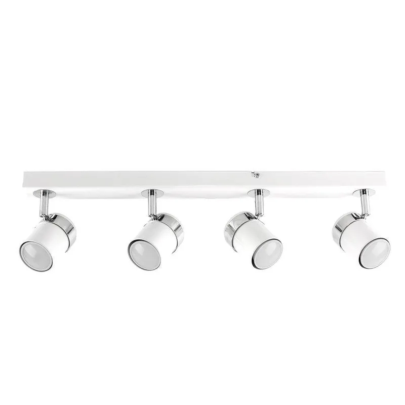 ValueLights Rosie Spotlight 4 Way White Ceiling Bar Spotlight - White - Size: One Size