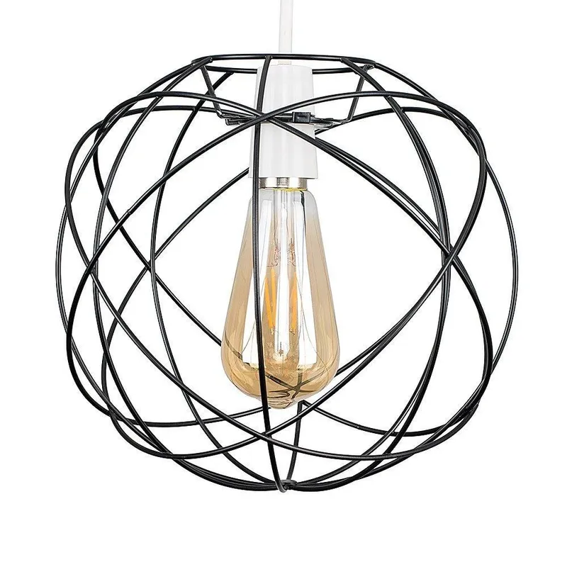 ValueLights Rutherford Black Ceiling Pendant Shade Black