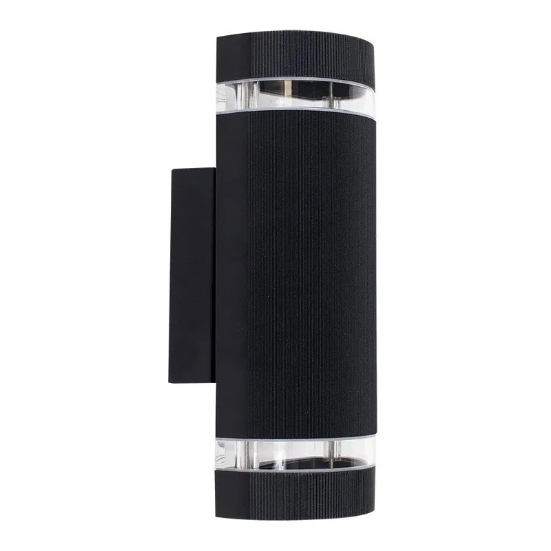ValueLights Ryston Black Outdoor Wall-Up Down Light - Black