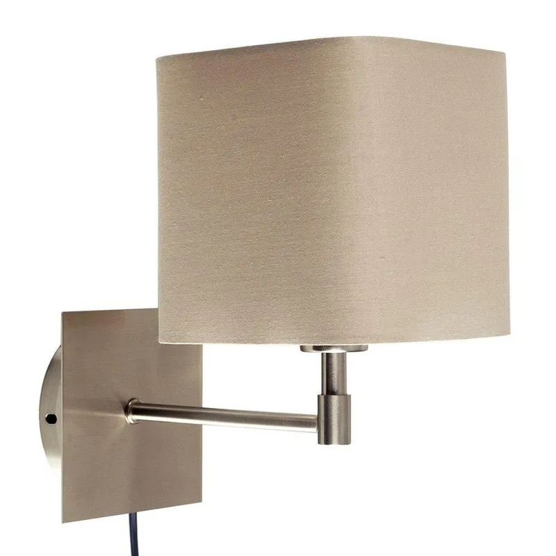 ValueLights Sheldon Brushed Chrome Indoor Wall Light in Metallic Silver Metallic Silver