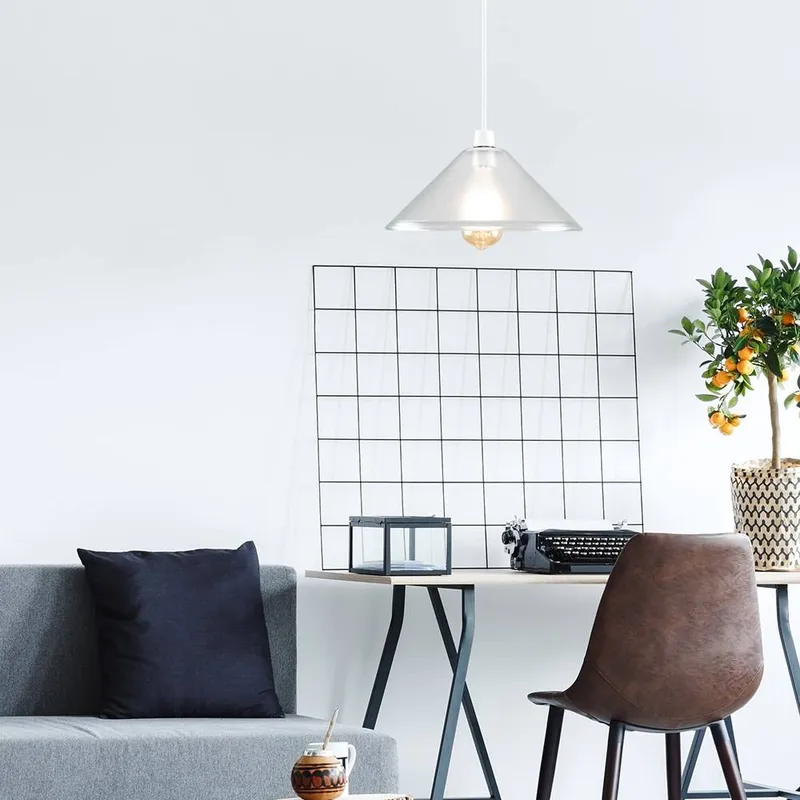 ValueLights Silver Ceiling Pendant Shade Silver