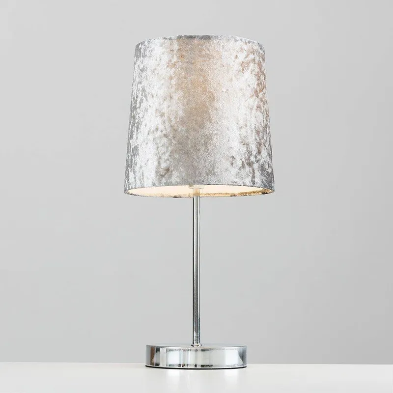 ValueLights Unisex Silver Table Lamp Silver female
