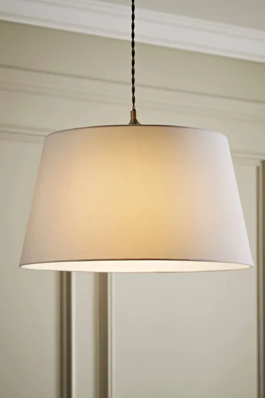 ValueLights Aspen White Tapered Easy Fit Pendant Lamp Shade Size: Medium - White - Size: M