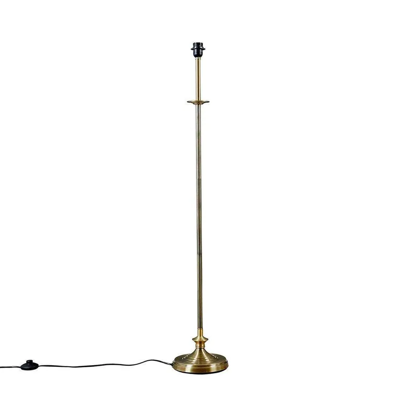 ValueLights Belmont Sconce Antique Brass Floor Lamp Base in Metallic Gold - Metallic Gold - Size: One Size