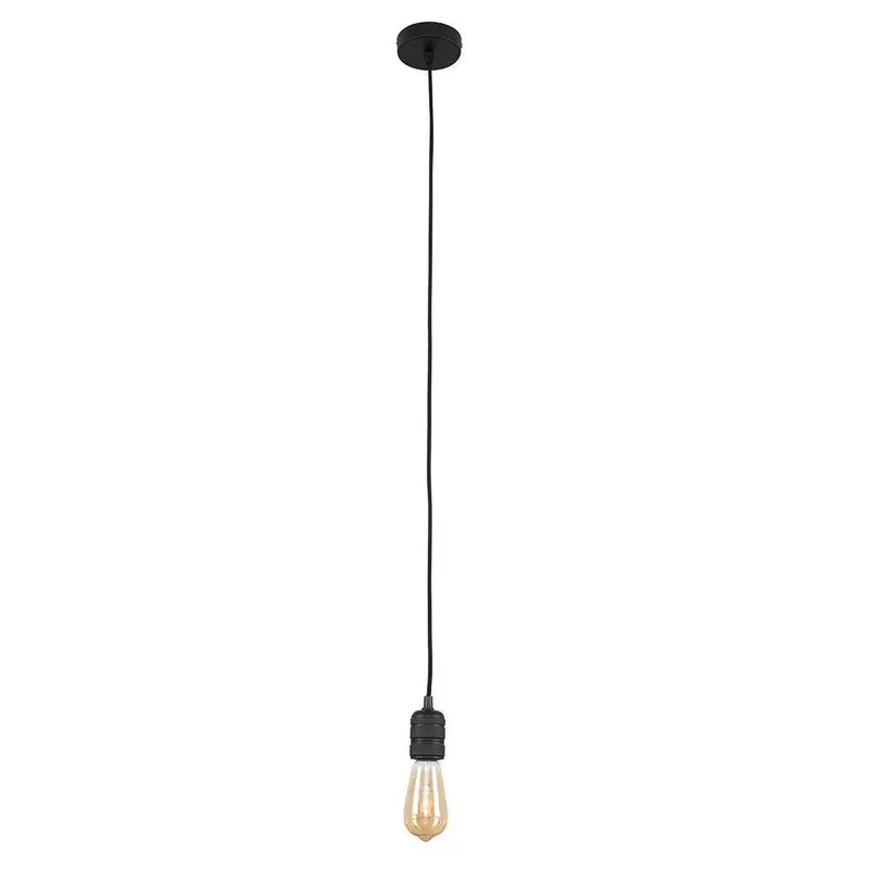 ValueLights Casco Black Ceiling Pendant Base Black