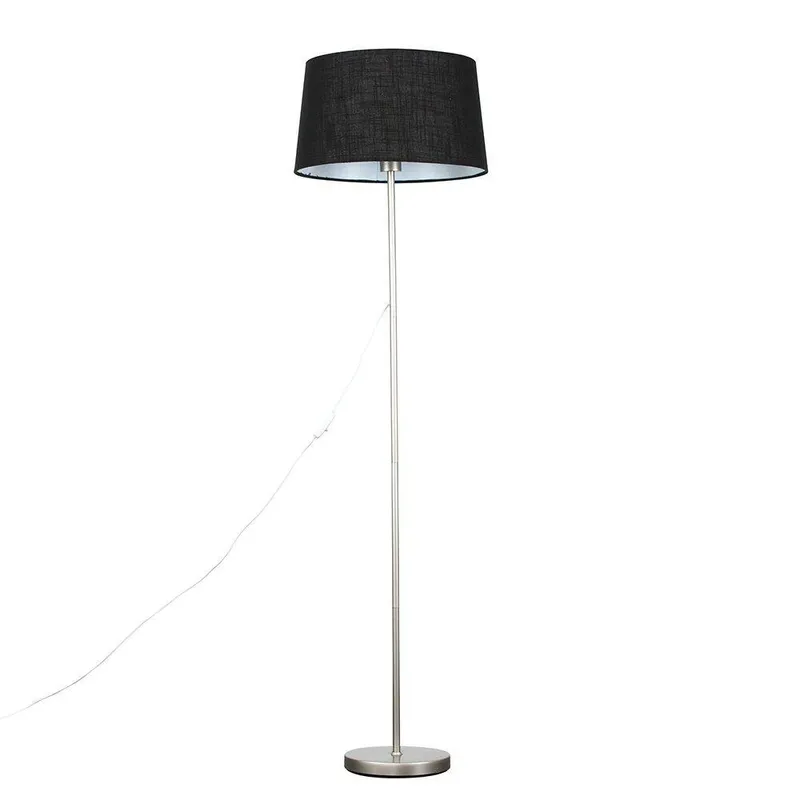 ValueLights Charlie Modern Stem Black Floor Lamp Black