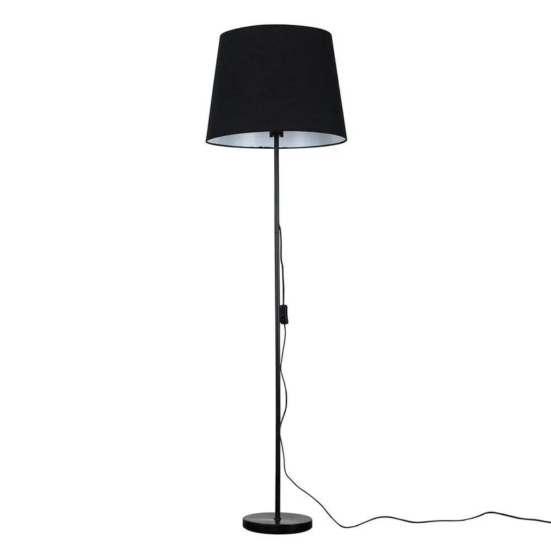 ValueLights Charlie Modern Stem Black Floor Lamp - Black