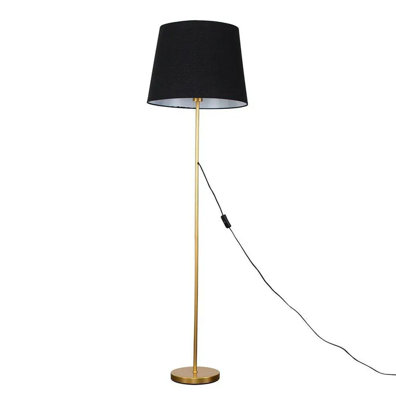ValueLights Unisex Charlie Modern Stem Gold Floor Lamp Gold One Size female