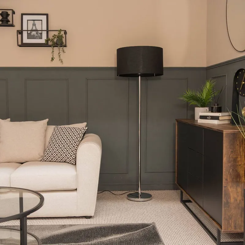 ValueLights Charlie Silver Floor Lamp Silver