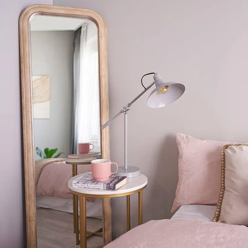 ValueLights Civic Grey Table Lamp - Grey