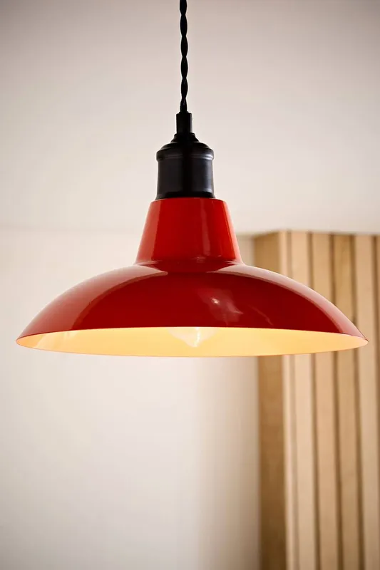 ValueLights Civic Red Ceiling Pendant Shade - Red