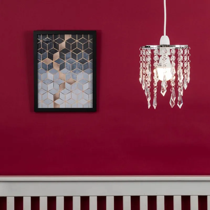 ValueLights Clear Acrylic Droplets Silver Ceiling Pendant Shade - Silver - Size: One Size