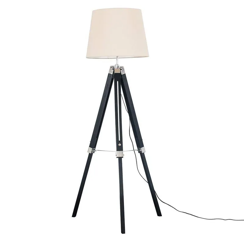 ValueLights Unisex Clipper Black Floor Lamp Black female