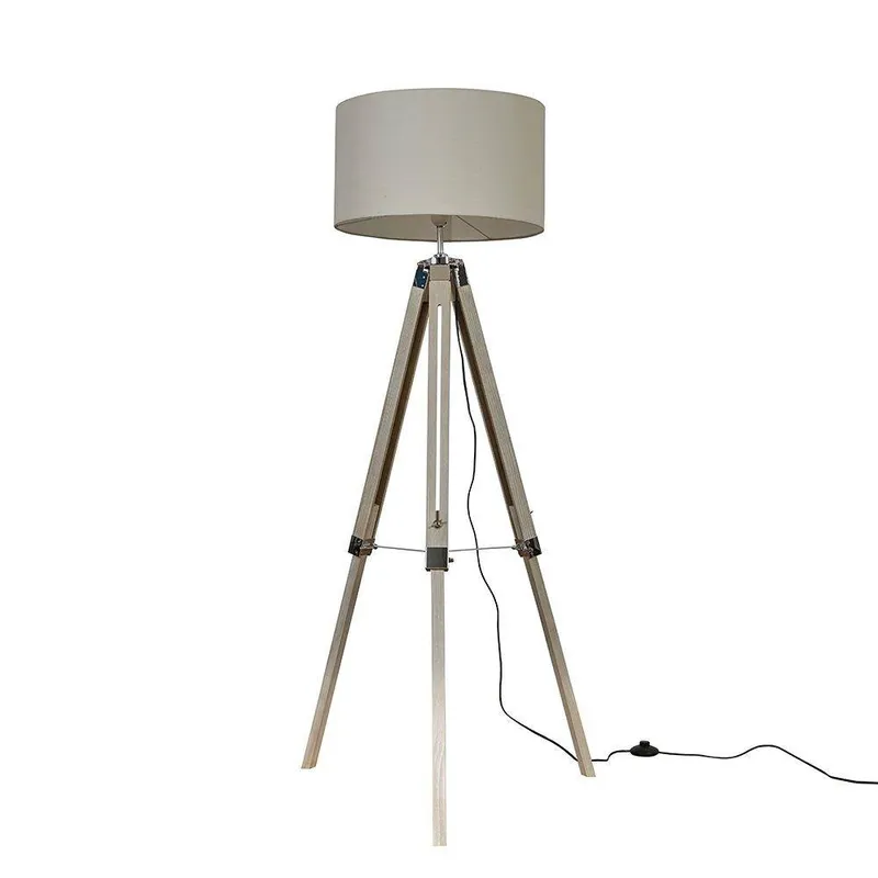 ValueLights Clipper Tripod Brown Floor Lamp Base - Brown - Size: One Size