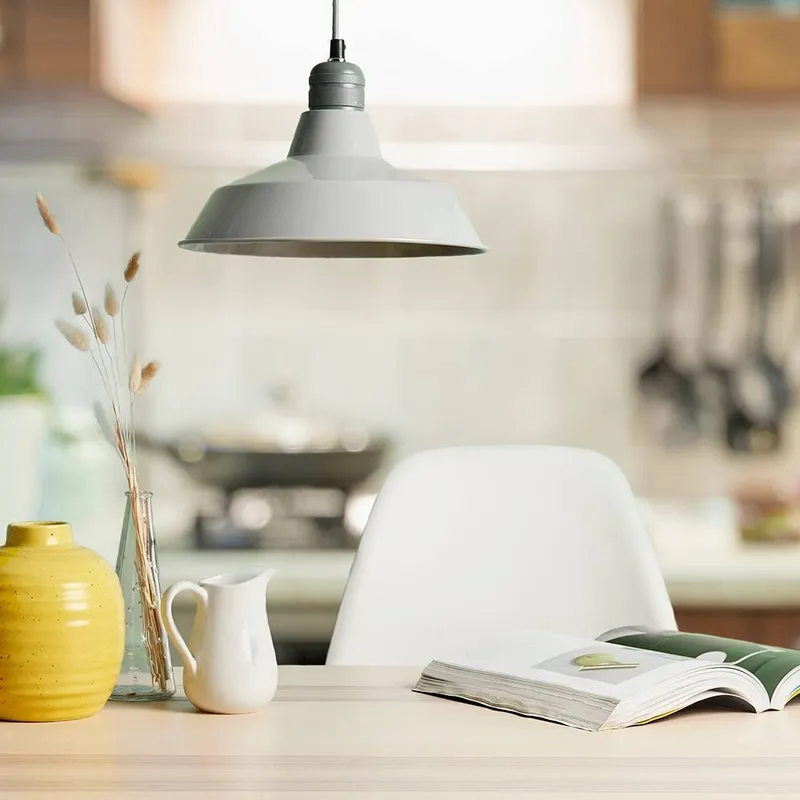 ValueLights Colby Grey Ceiling Pendant Shade Grey