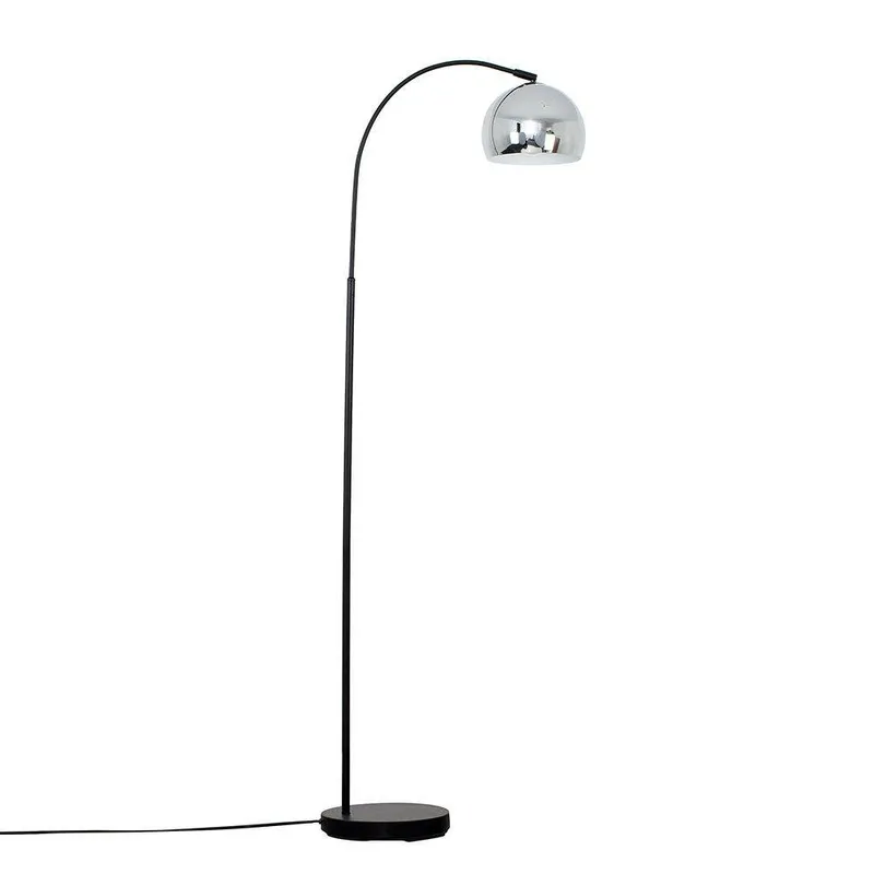ValueLights Curva Black Floor Lamp - Black