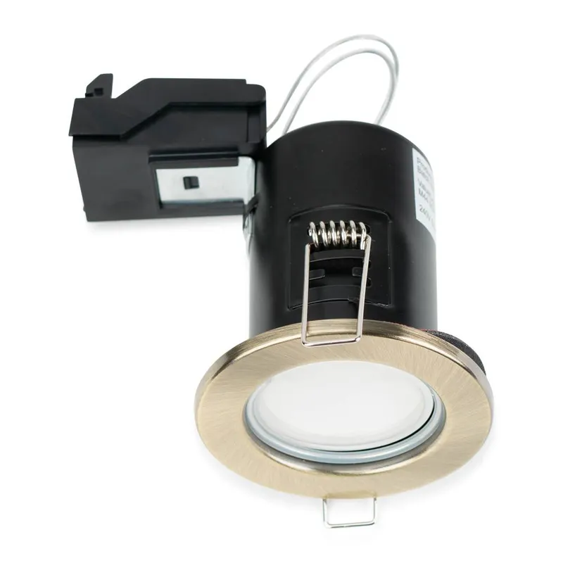 ValueLights Downlight Fire Rated Ceiling Light Fitting 6 Pack in Gold - Gold