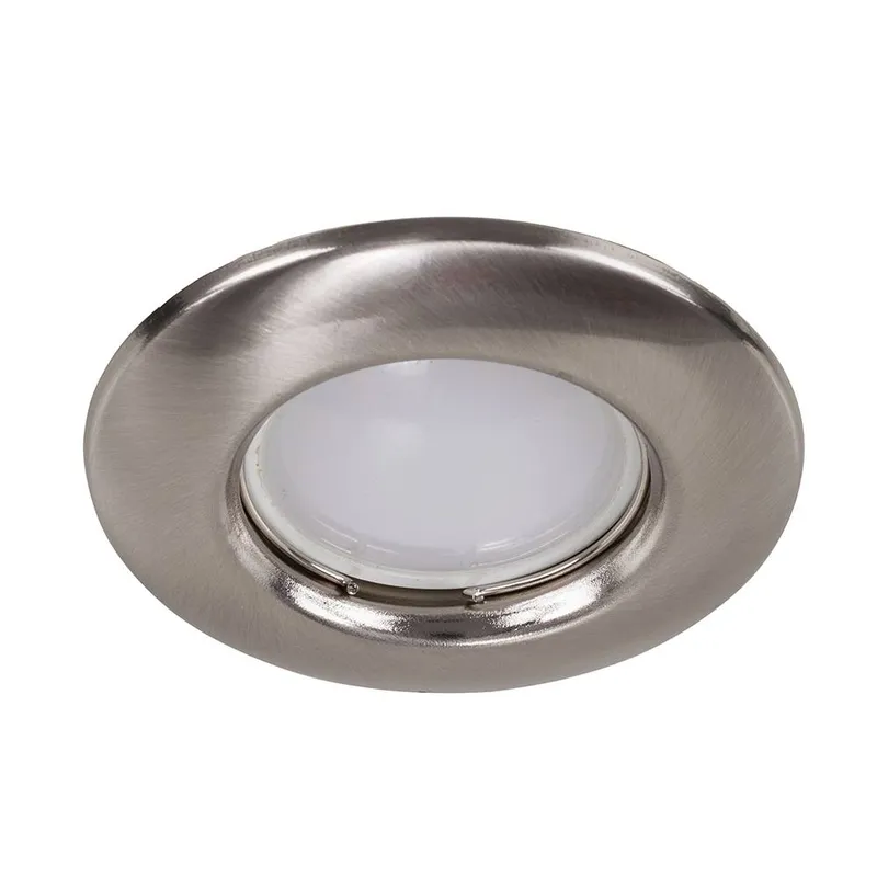 ValueLights Downlight Fixed Ceiling Light Fitting 6 Pack in Silver - Silver