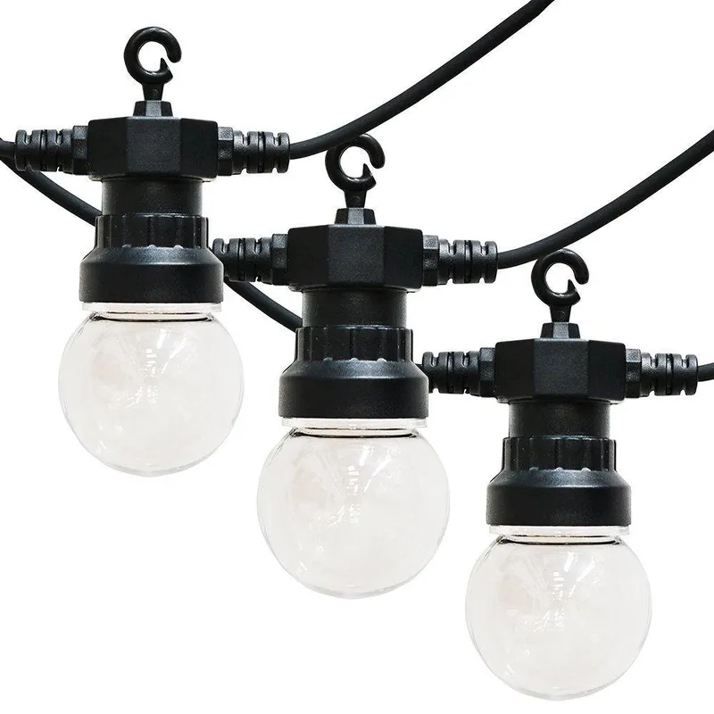 ValueLights Festoon 10 Set Black Outdoor String Festoon Light Black