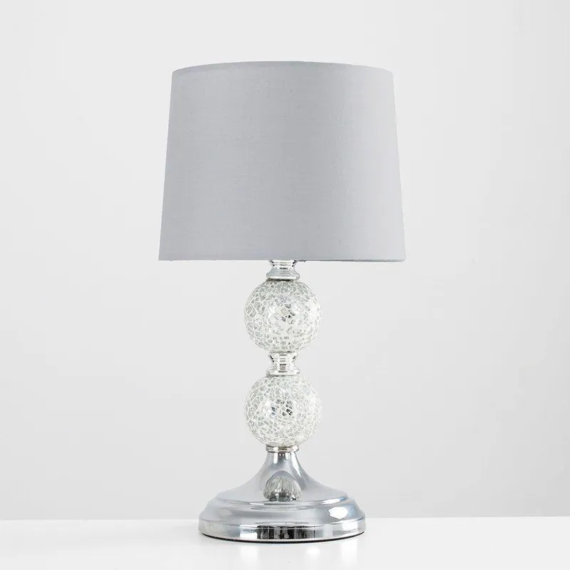 ValueLights Harmony Pair of Grey Table Lamps - Grey - Size: One Size