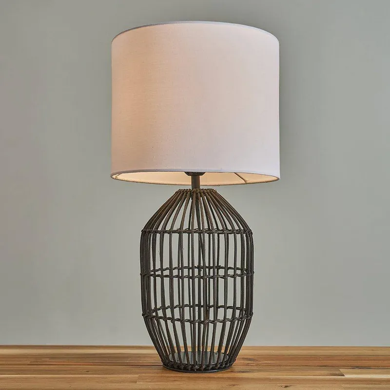 ValueLights Hollins Matt Black Table Lamp - Black
