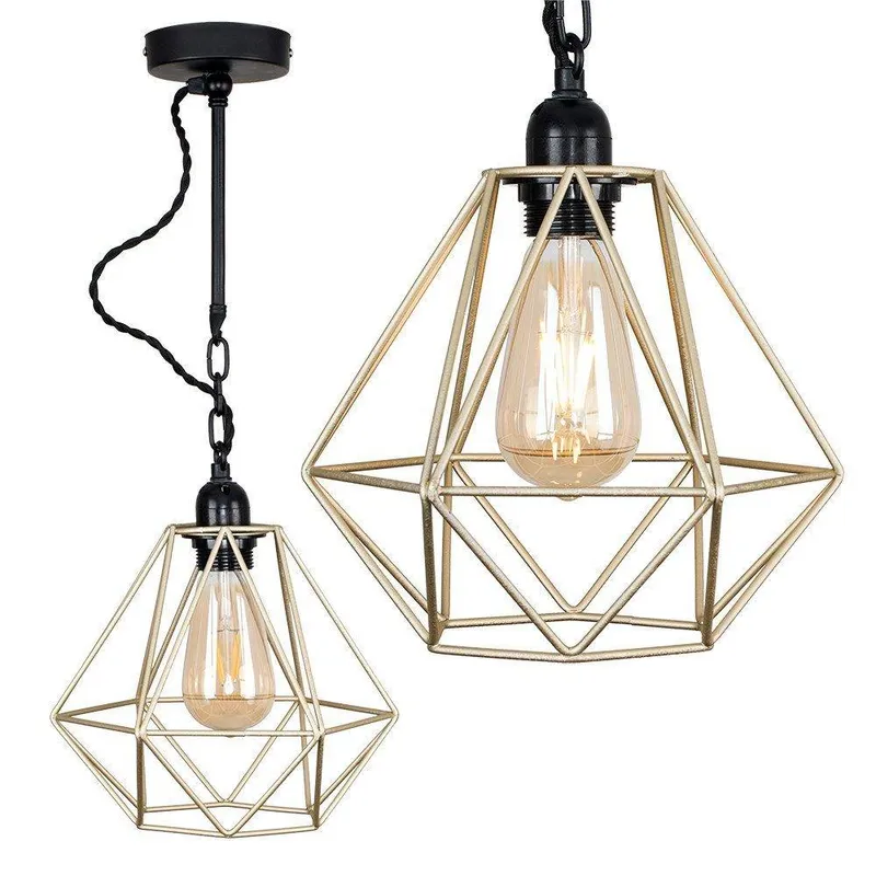 ValueLights Huber Black Ceiling Light Pendant - Black