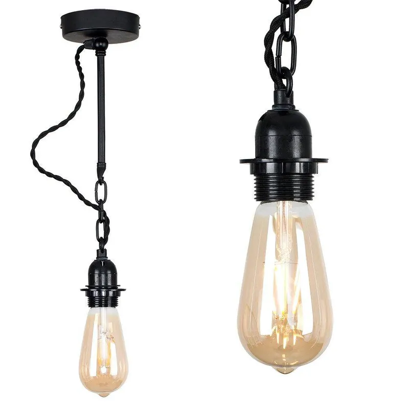ValueLights Huber Industrial Black Indoor Wall Light Base - Black