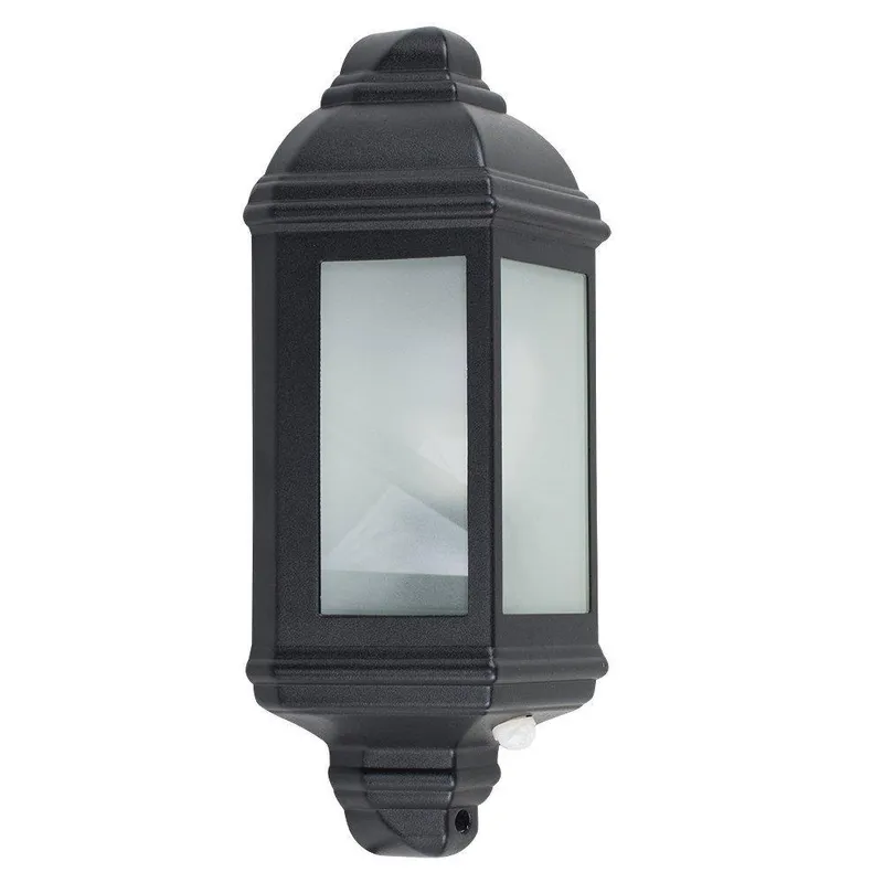 ValueLights Kayleigh Black Outdoor Wall Lantern - Black