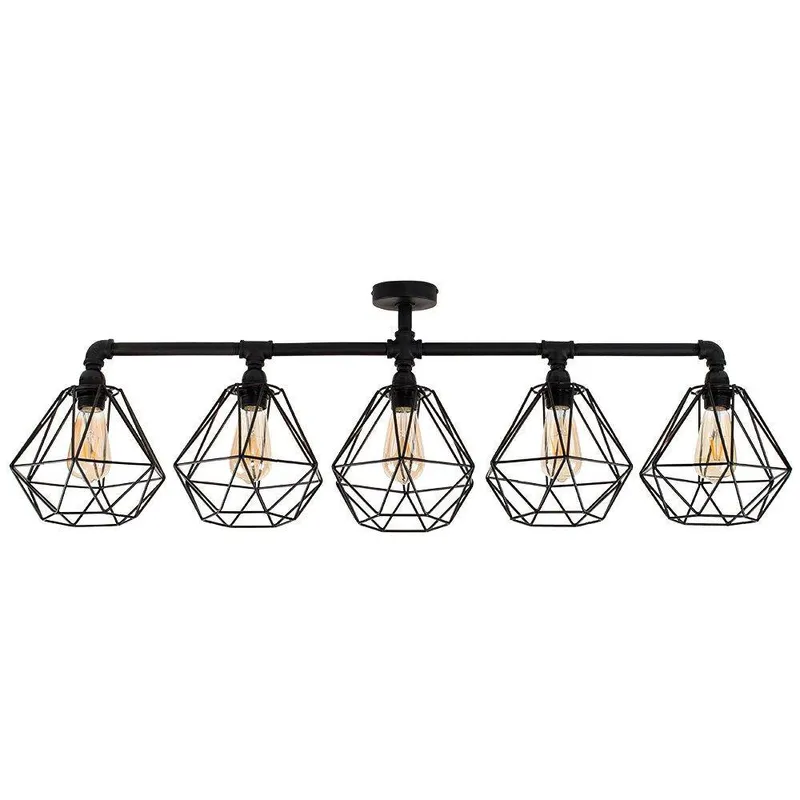ValueLights Luiggi Black Ceiling Bar Light Black